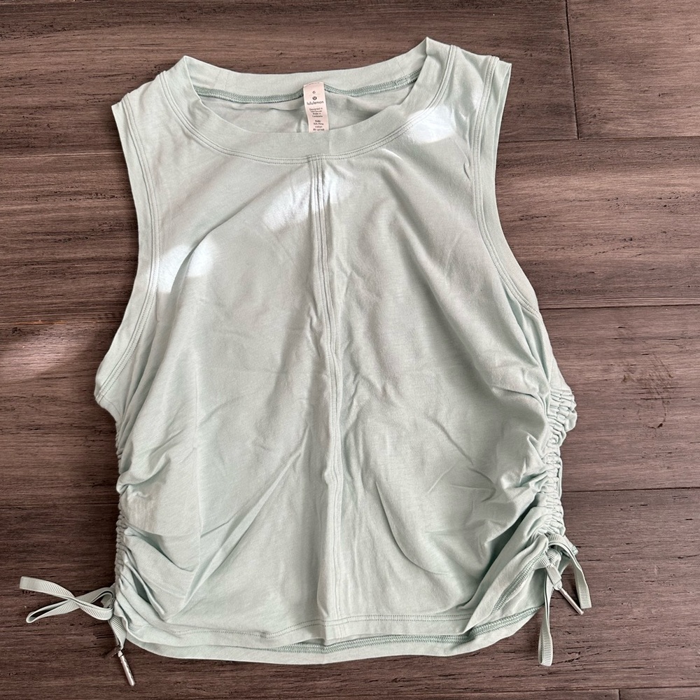Lululemon Teal Athletic Top Scrunched Sides